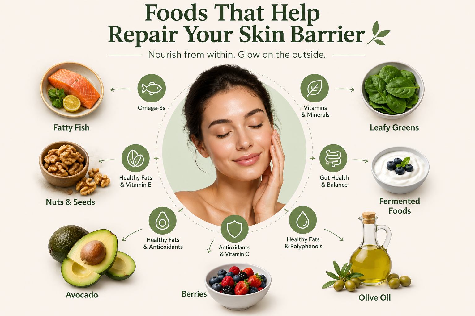 7 Science-Backed Foods That Help Repair Your Skin Barrier Naturally
