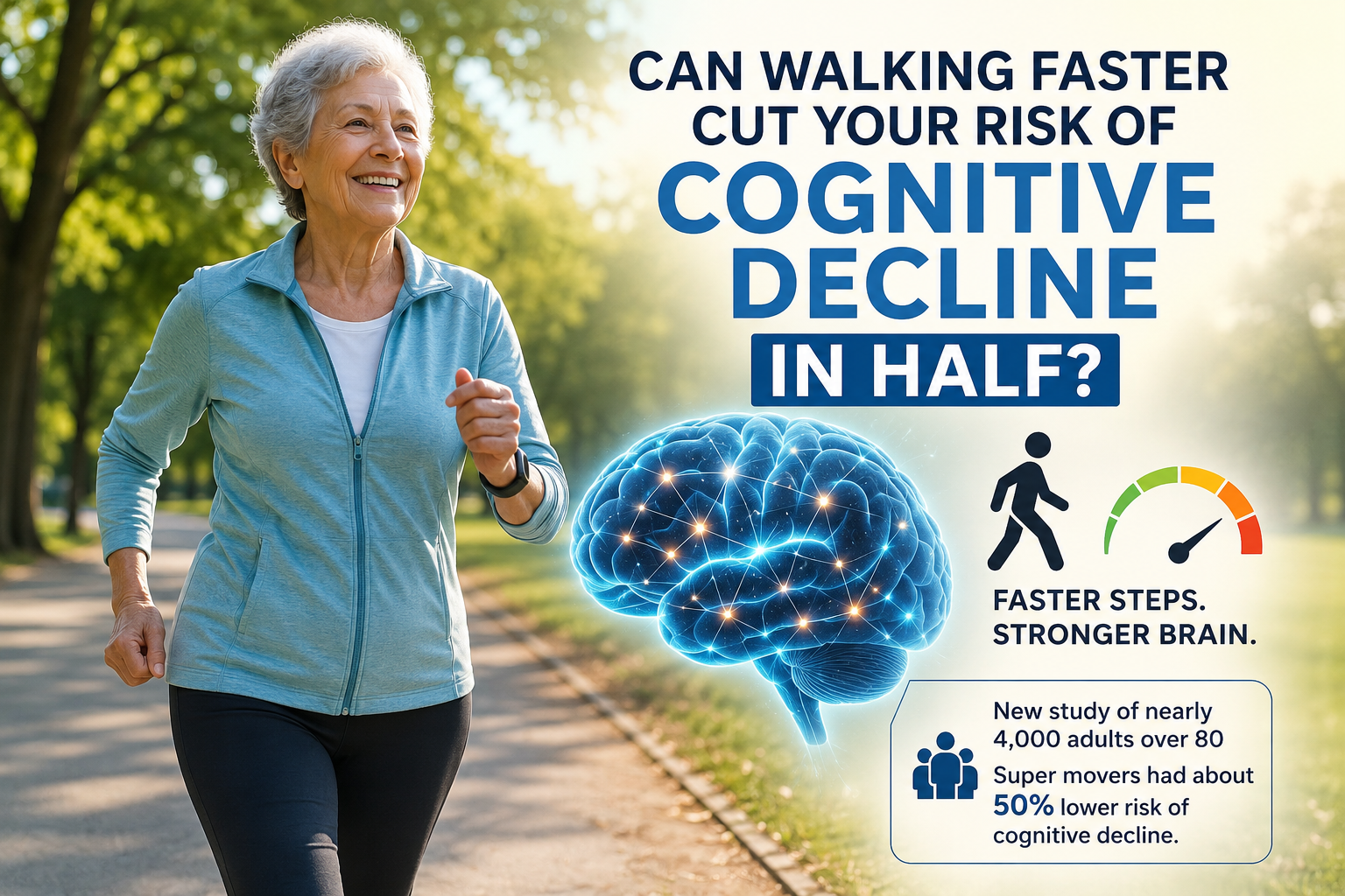 Can Walking Faster Really Cut Your Risk of Cognitive Decline by 50%?