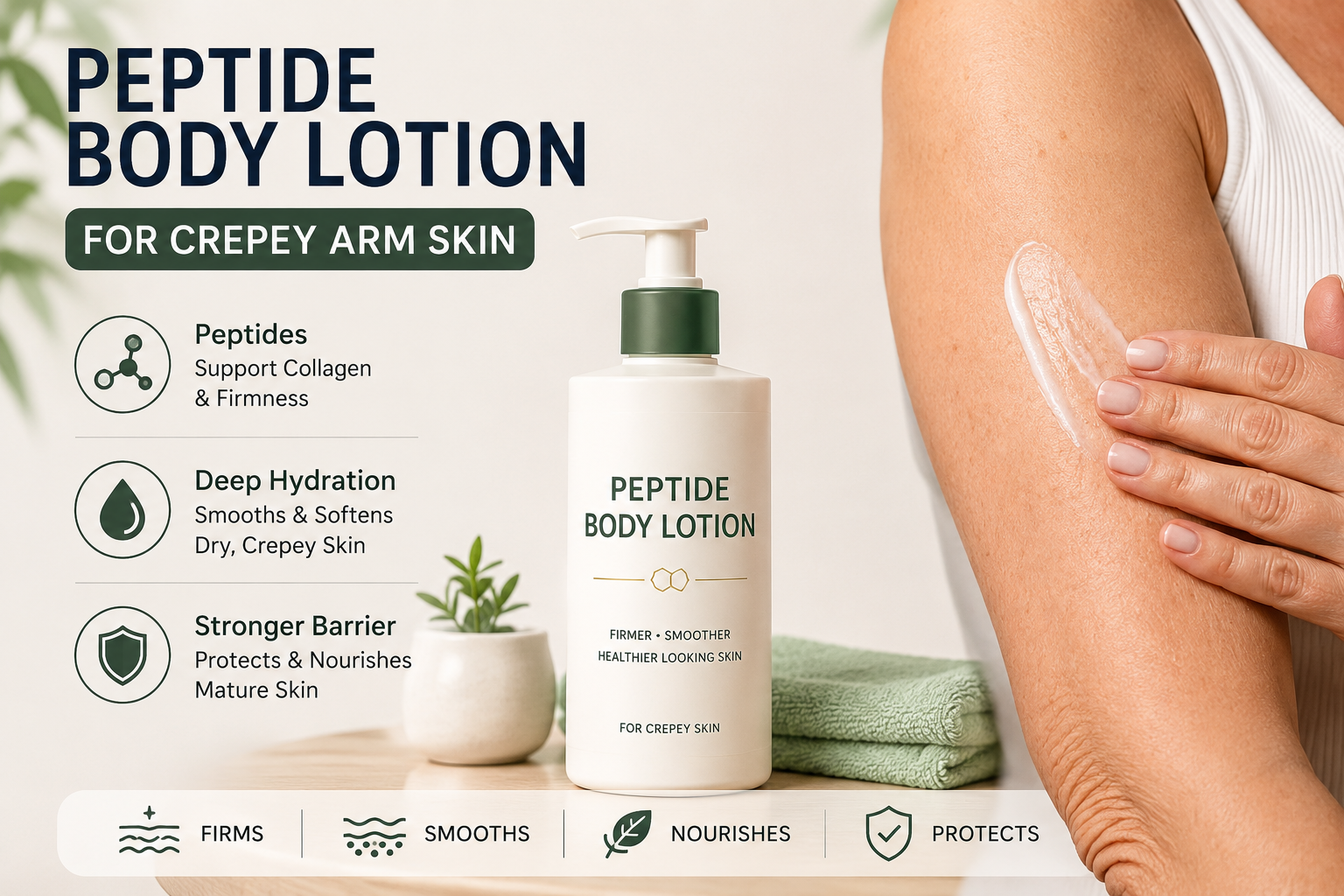 6 Best Peptide Body Lotions for Crepey Arm Skin (2026 Guide)