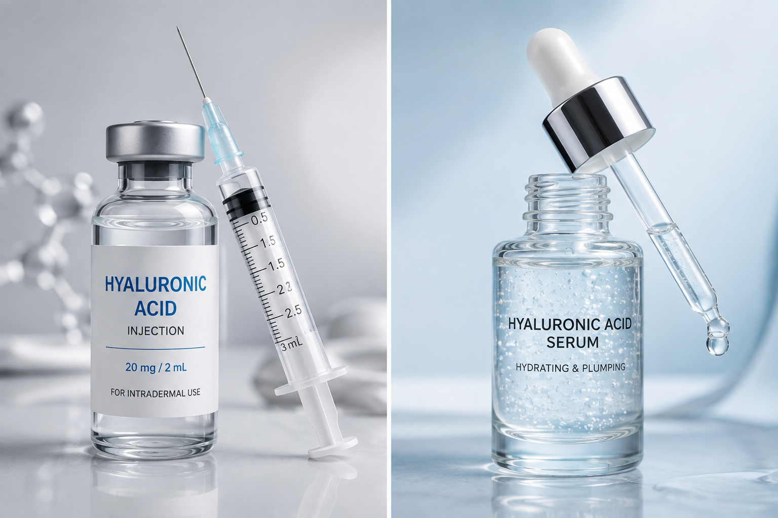 Hyaluronic Acid Injections vs Topical Serums